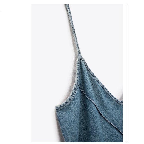Zara Trf denim Slip Dress USA Medium - Picture 7 of 9